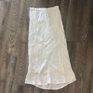 White silk skirt